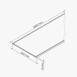 Tecnoprofils Lambris PVC 250 mm - Lot de 4 Lames - Chêne Cendré