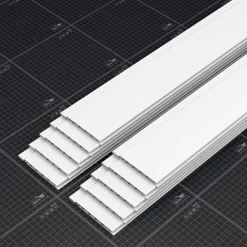 Lambris PVC 100 mm - Lot de 10 Lames - Blanc - 1.80 m, 1800 x 100 x 8 mm (1,80 m²)-Tecnoprofils Best