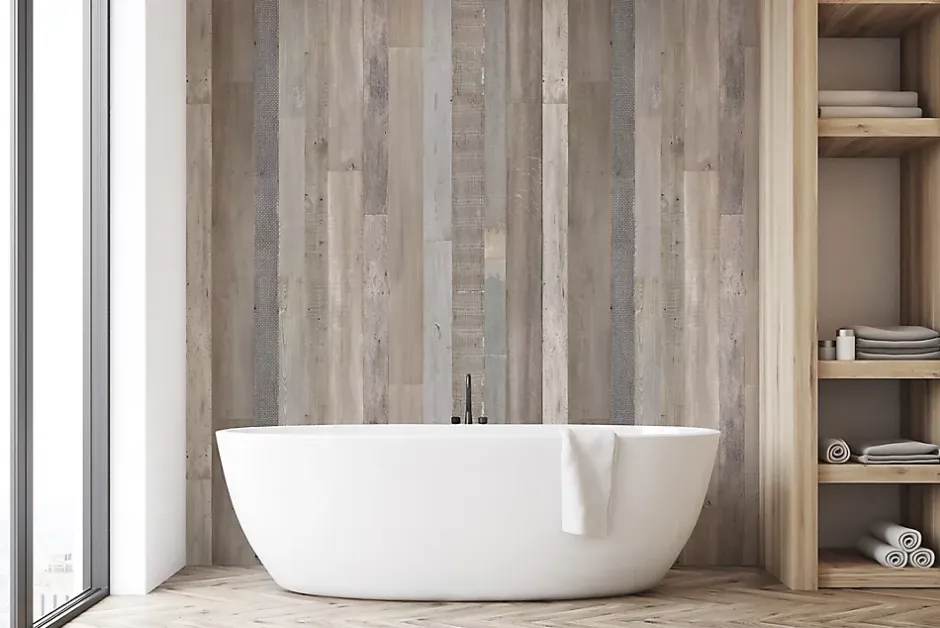 Grosfillex Lambris pvc element 3D patchwork clair