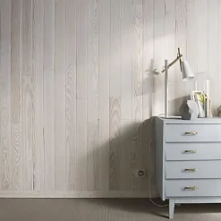 Lambris sapin brossé blanc réssuyé (vendu à la botte)