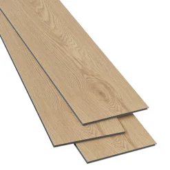 GoodHome Lame minérale composite clipsable Italo 129 x 20 cm imitation bois naturel (vendue au carton)