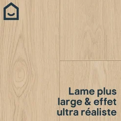 GoodHome Lame minérale composite clipsable Italo 129 x 20 cm imitation bois naturel (vendue au carton)