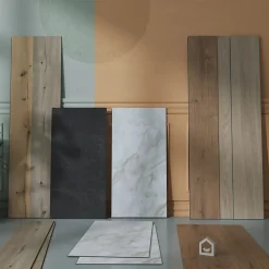 Lame minérale composite clipsable Italo 129 x 20 cm décor bois clair rustique (vendue au carton)-GoodHome Online