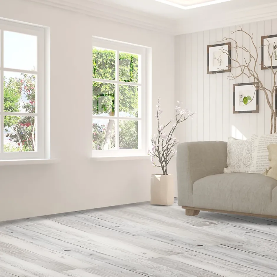 GoodHome Lame PVC adhésive Poprock blanc 15,2 x 91,4 cm