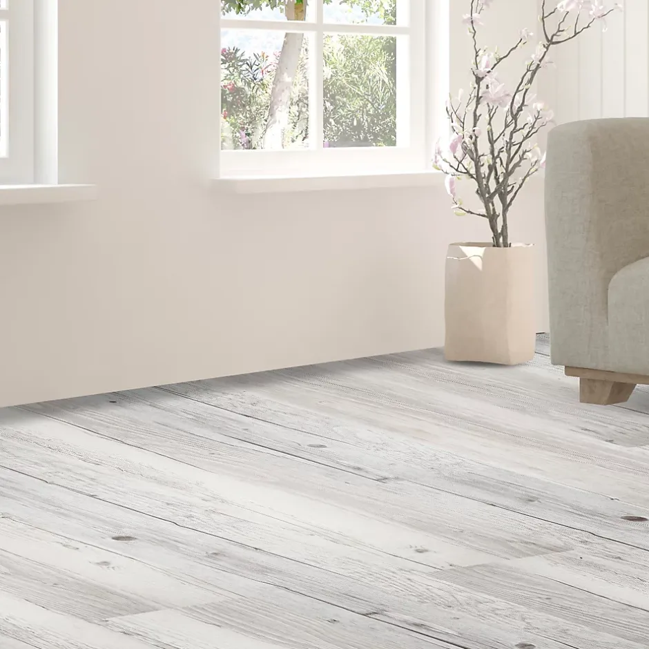 GoodHome Lame PVC adhésive Poprock blanc 15,2 x 91,4 cm