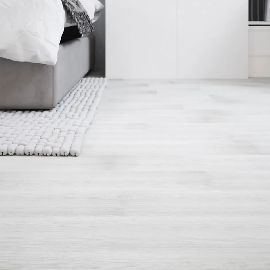 GoodHome Lame PVC adhésive PopRock Bois blanc 15 x 91 cm (vendue au carton)