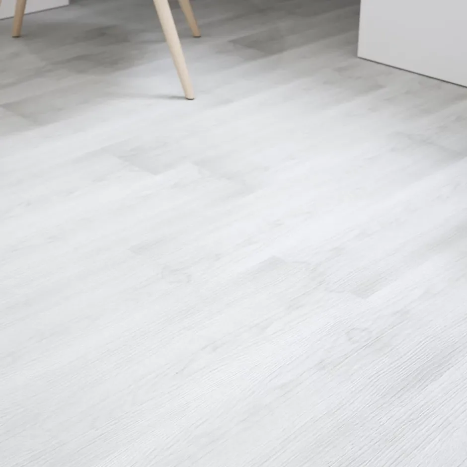 GoodHome Lame PVC adhésive PopRock Bois blanc 15 x 91 cm (vendue au carton)