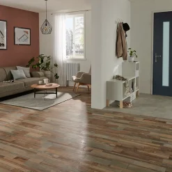 GoodHome Lame PVC adhésive PopRock décor bois multi-lames 15 x 91 cm (vendue au carton)