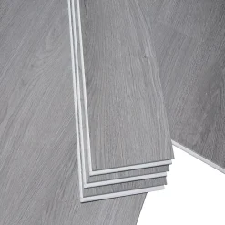 GoodHome Lame PVC clipsable Baila chêne gris L. 122 x l. 15 cm