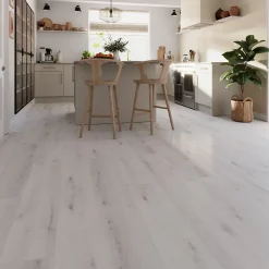 Lame PVC clipsable Capella effet bois blanc 22,5 x 122 cm-GoodHome New