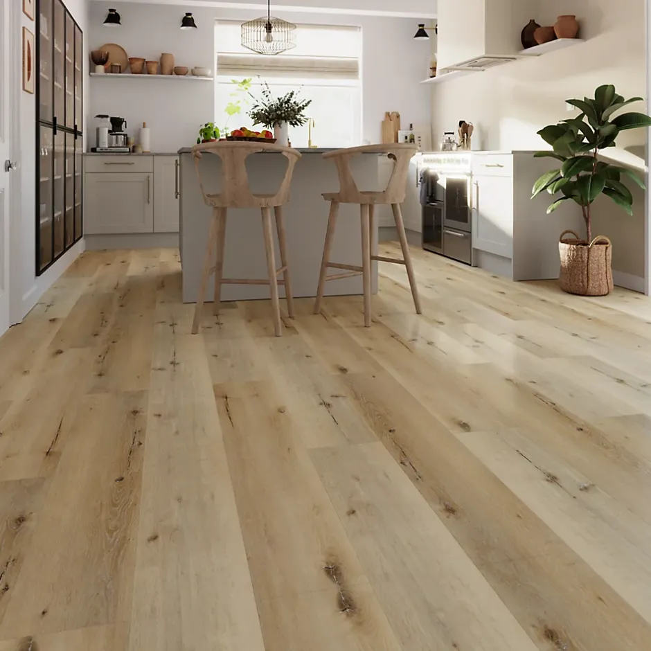 Lame PVC clipsable Capella effet bois brut naturel 22,5 x 122 cm-GoodHome Discount