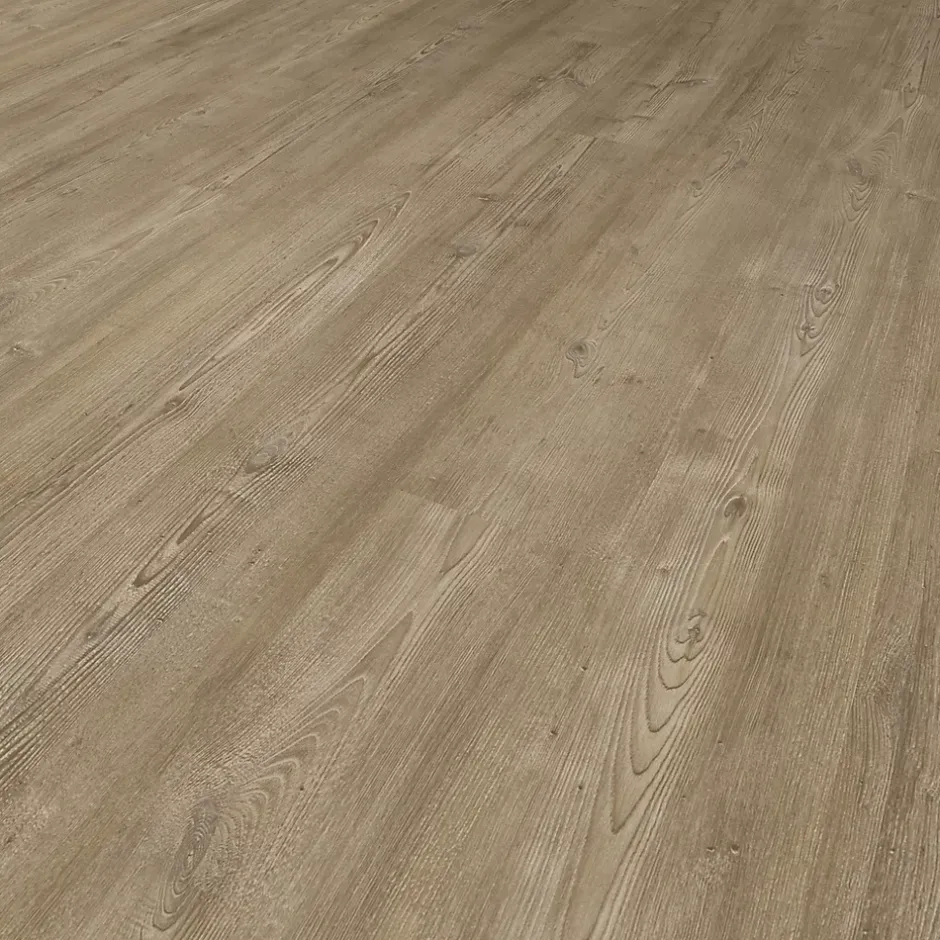 GoodHome Lame PVC clipsable Capella décor bois brun rustique 22,5 x 122 cm