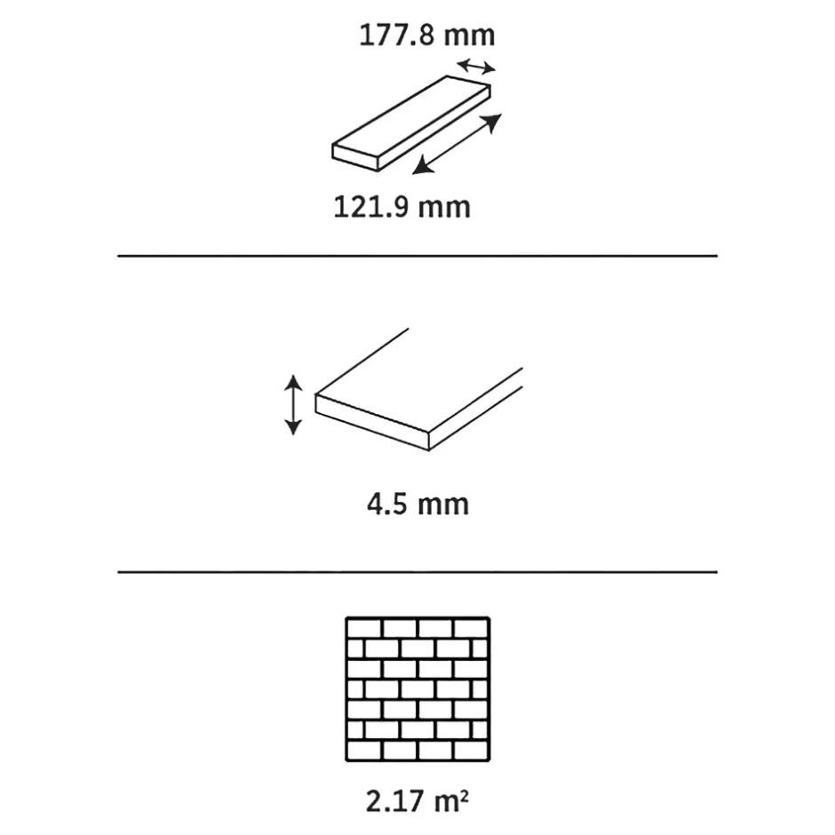 Lame PVC clipsable effet bois blond L.121,9 x l.17,8 cm x ép.4,5 mm, Mambo-GoodHome Best