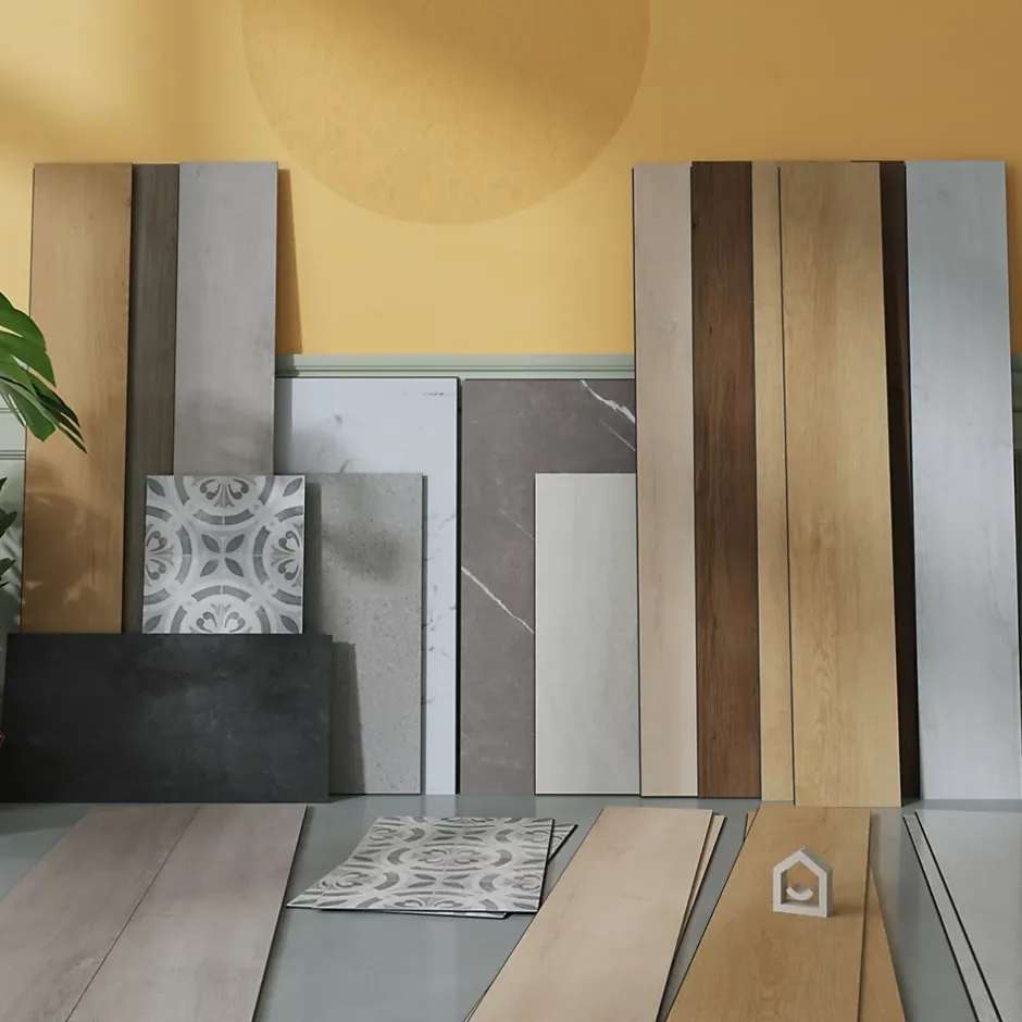 Lame PVC clipsable effet bois blond L.121,9 x l.17,8 cm x ép.4,5 mm, Mambo-GoodHome Best