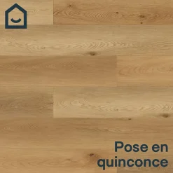 GoodHome Lame PVC clipsable Mambo plus 18x122 cm blond avec sous-couche intégrée (vendue au carton)