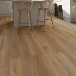 GoodHome Lame PVC clipsable Mambo plus 18x122 cm blond avec sous-couche intégrée (vendue au carton)