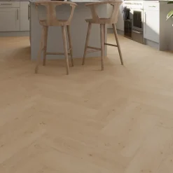 GoodHome Lame PVC clipsable Mambo chevron décor chêne naturel (vendue au carton)