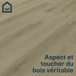 Lame PVC clipsable Mambo plus 18x122 cm décor bois gris brun avec sous-couche intégrée (vendue au carton)-GoodHome