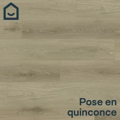 Lame PVC clipsable Mambo plus 18x122 cm décor bois gris brun avec sous-couche intégrée (vendue au carton)-GoodHome