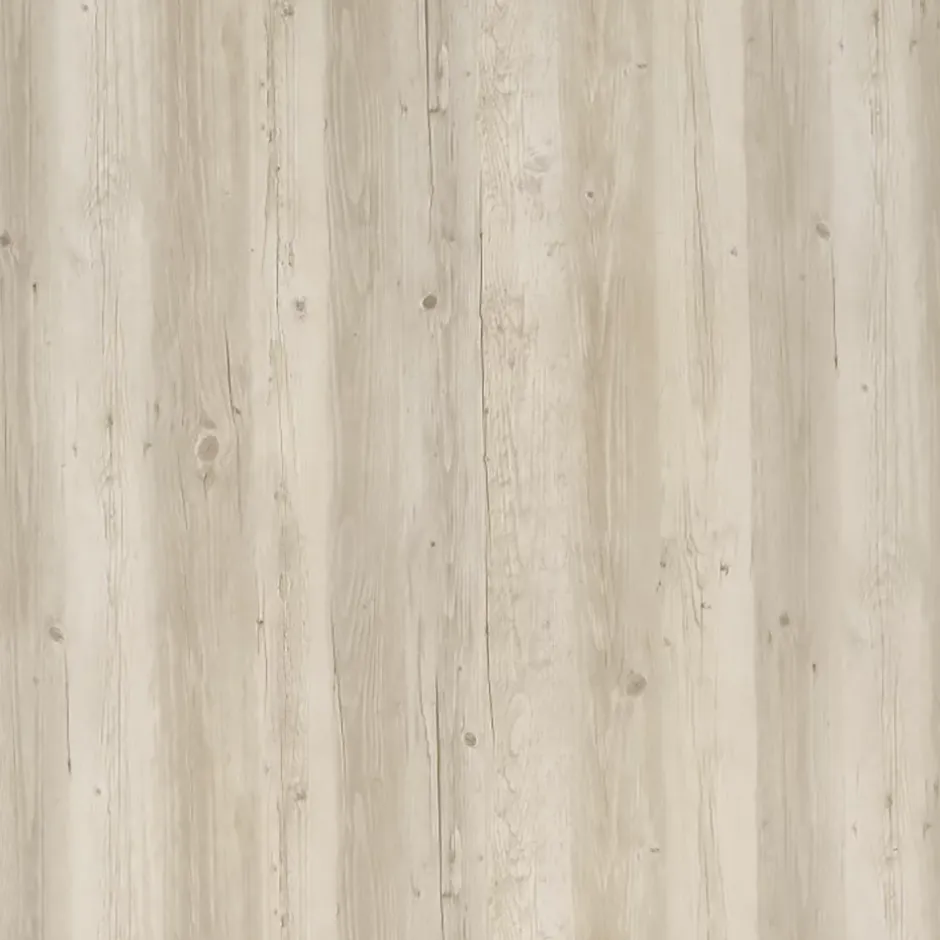 GoodHome Lame PVC clipsable Mambo 124x19 cm décor bois blanc rustique (vendue au carton)