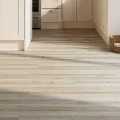 GoodHome Lame PVC clipsable Mambo 124x19 cm décor bois blanc rustique (vendue au carton)