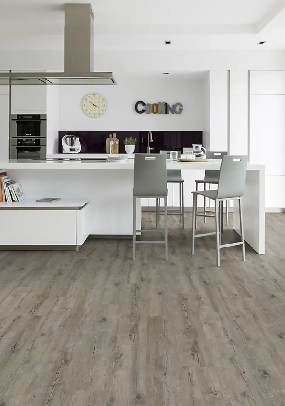 Gerflor Lame PVC clipsable Senso Clic 3 bois grisé 21,2 x 123,9 cm, (vendue au carton)