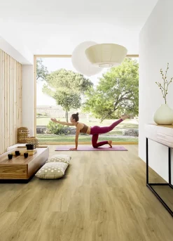 Lame PVC clipsable Senso Clic 3 bois miel 21,2 x 123,9 cm, (vendue au carton)-Gerflor