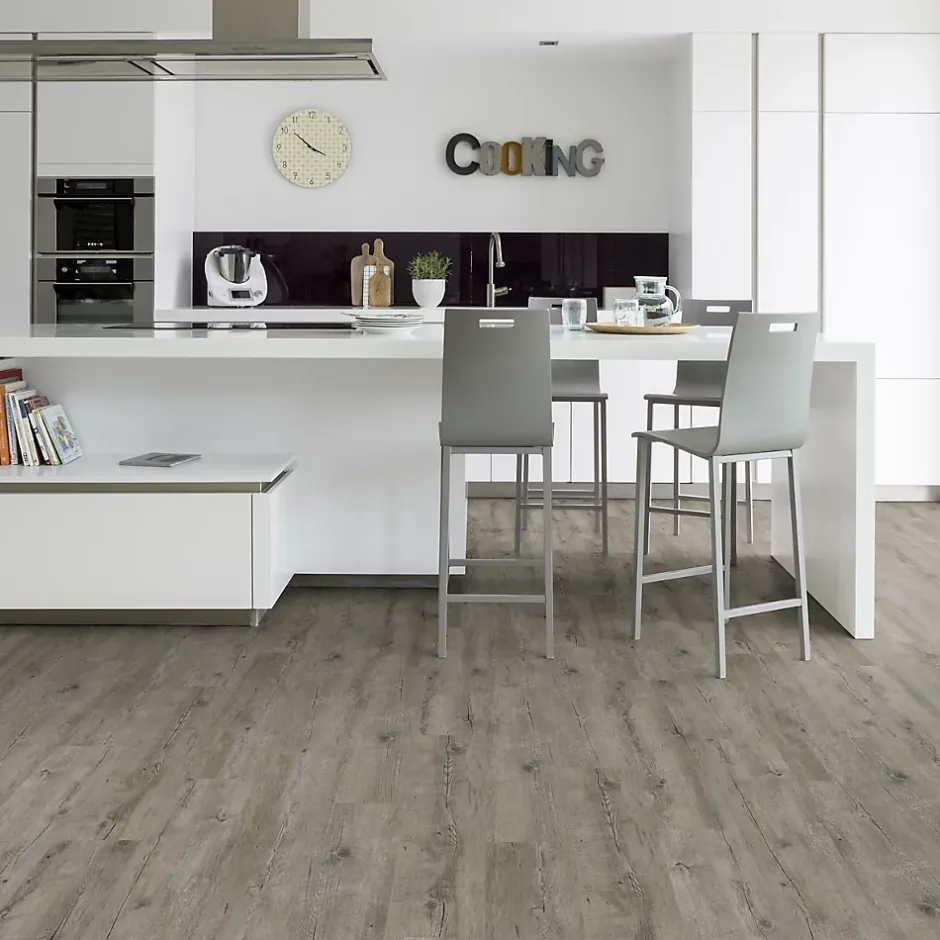 Lame PVC clipsable Senso clic 2 Pecan gris 21,2 x 123,9 cm (vendue au carton)-Gerflor Online