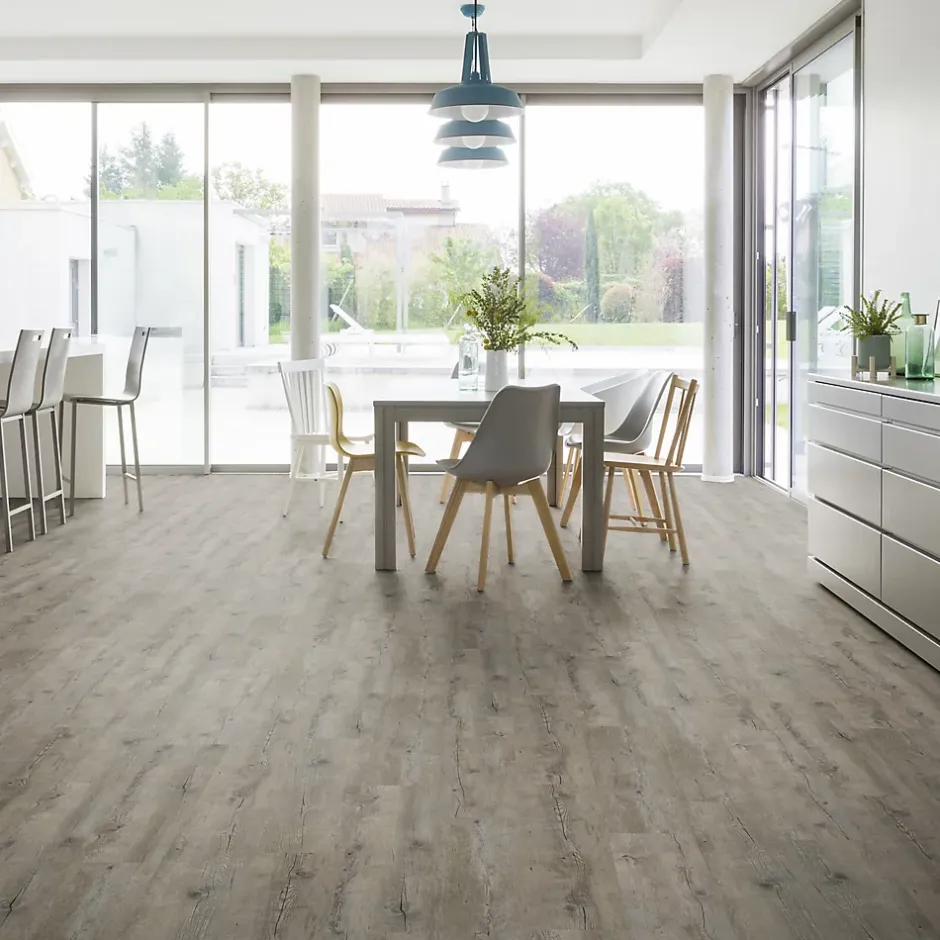 Lame PVC clipsable Senso clic 2 Pecan gris 21,2 x 123,9 cm (vendue au carton)-Gerflor Online