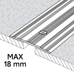 GoodHome Large barre de seuil en aluminium décor doré mat 60 x 930 mm