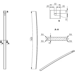 Latte de sommier hêtre 1400 x 53 mm ép.8 mm- Best