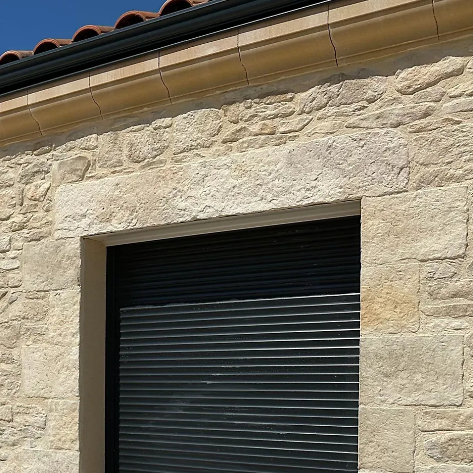 Ro'Ma Nature Linteau pierre de parement extérieur Province ton naturel - 90 cm (à l'unité) -