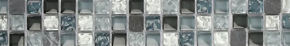 GoodHome Listel 5 x 30 cm verre brillant gris