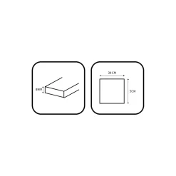 GoodHome Listel 5 x 30 cm verre brillant gris