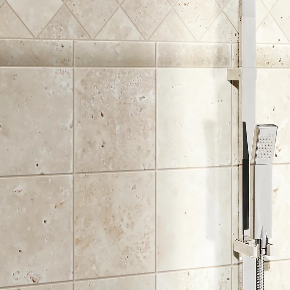 GoodHome Listel beige 2,5x20cm Travertino pierre naturelle