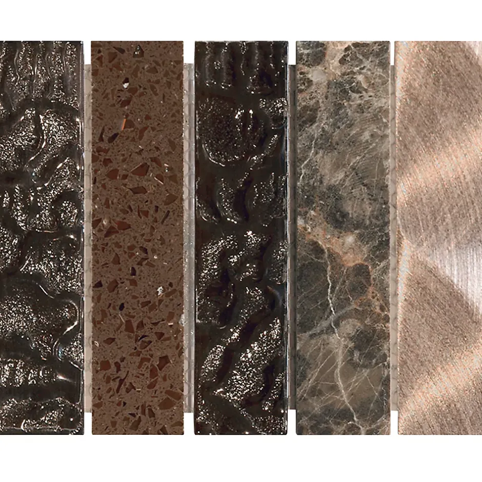 Casa Linéa LISTEL CHARLESTON BROWN VERTICAL 1 PIÈCE 10 X 30 CM CASA LINEA