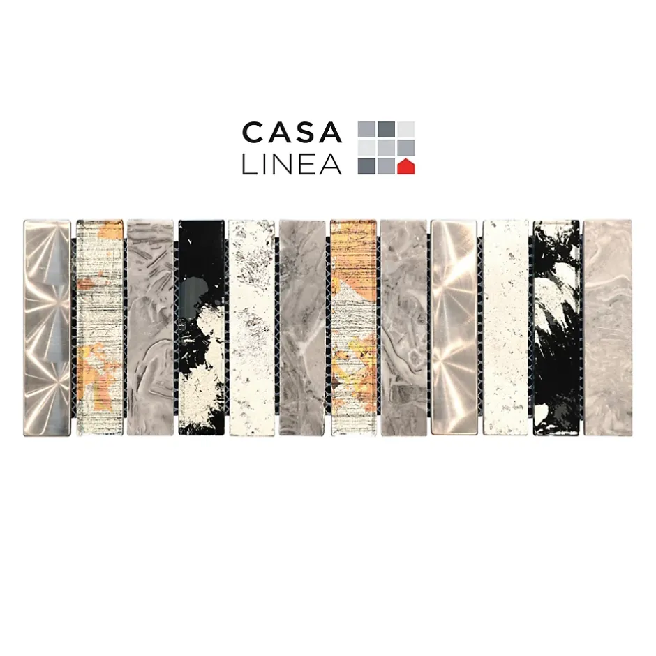 Casa Linéa LISTEL CHARLESTON GREY VERTICAL 1 PIÈCE 10 X 30 CM CASA LINEA