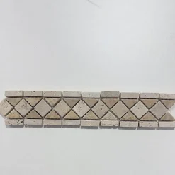 Listel En Travertin Roma Mix - Muska Jaune - 6X30,5X1 CM-Albedo Pierre New