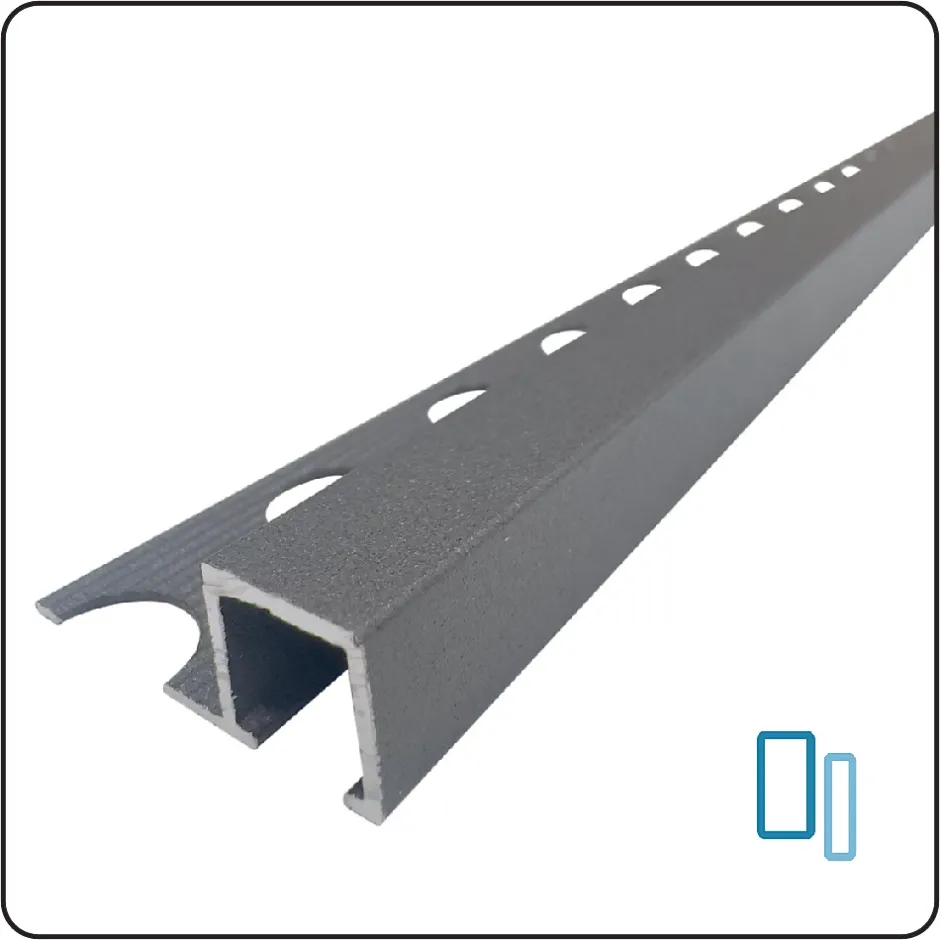 Listel Laqué Noir Mat L.2,60m x 11mm INTÉRIEUR/EXTÉRIEUR. Profil Carrelage Mural. Aluminium Laqué. Luxury Antracite-Lux Mosaic Clearance