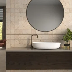 Listel mural en travertin forme cigare L.20 x l.2,5 cm x ép.6 mm, Travertino- Best