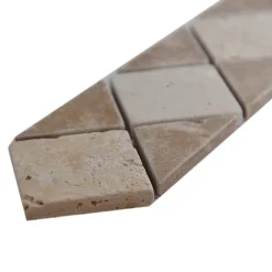 Listel mural en travertin forme losange L.30 x l.7 cm x ép.8 mm, Travertino- Outlet
