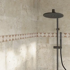 Listel mural en travertin forme losange L.30 x l.7 cm x ép.8 mm, Travertino- Outlet