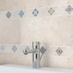 LISTEL RENAISSANCE DIAGONAL DECOR COLOR 1 PIÈCE 6.5 X 32 CM CASA LINEA-Casa Linéa Discount