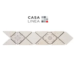 LISTEL RENAISSANCE DIAGONAL DECOR NAT 1 PIÈCE 6.5 X 32 CM CASA LINEA-Casa Linéa Discount