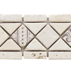 Casa Linéa LISTEL RENAISSANCE ROMA TRAVERTIN NATUREL 1 PIÈCE 6 X 28,5 CM CASA LINEA