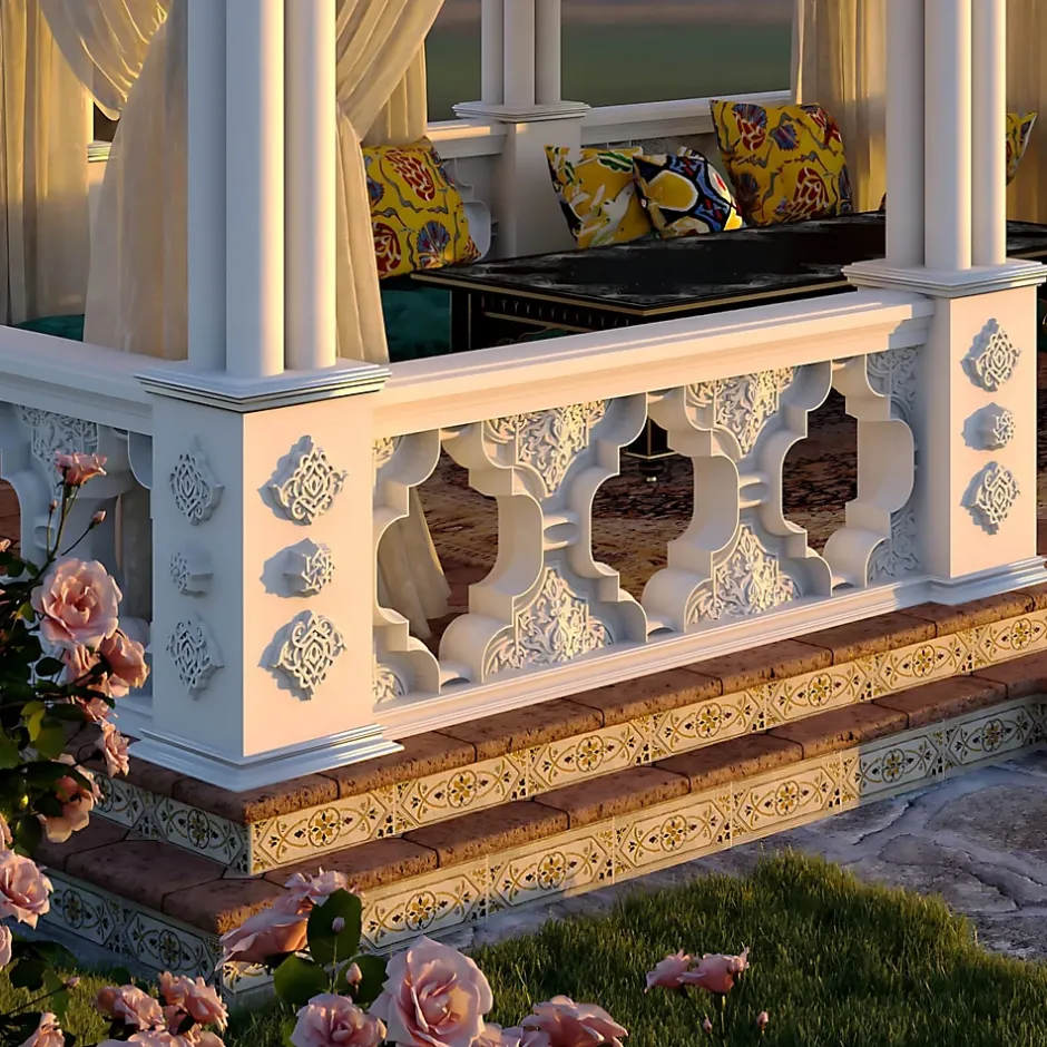 Élément décoratif 160503 Rosace diametre 9,1 cm-Profhome New