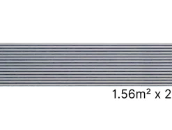 Quiet Wall Lot 2 Panneaux Muraux Acoustiques en Bois - 240x60cm - 3.12 m² - Frêne gris - A Lattes - Panneau Tasseau de Bois Naturel