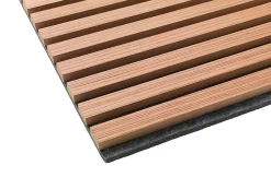 Lot 4 Panneaux Muraux Acoustiques en Bois - 240x60cm - Cerisier Naturel - A Lattes - Panneau Tasseau de Bois Naturel-Quiet Wall Clearance