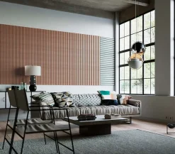 Quiet Wall Lot 4 Panneaux Muraux Acoustiques en Bois - 60x60cm - Frêne gris - A Lattes - Panneau Tasseau de Bois Naturel