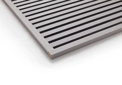 Lot 4 Panneaux Muraux Acoustiques en Bois - 240x60cm Frêne gris - A Lattes - Panneau Tasseau de Bois Naturel-Quiet Wall Outlet